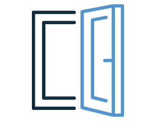 Escape Windows Emergency Window Hinges - Misty Glaze