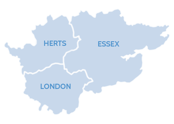 Where we Operate - Essex, London, Herts - Misty Glaze