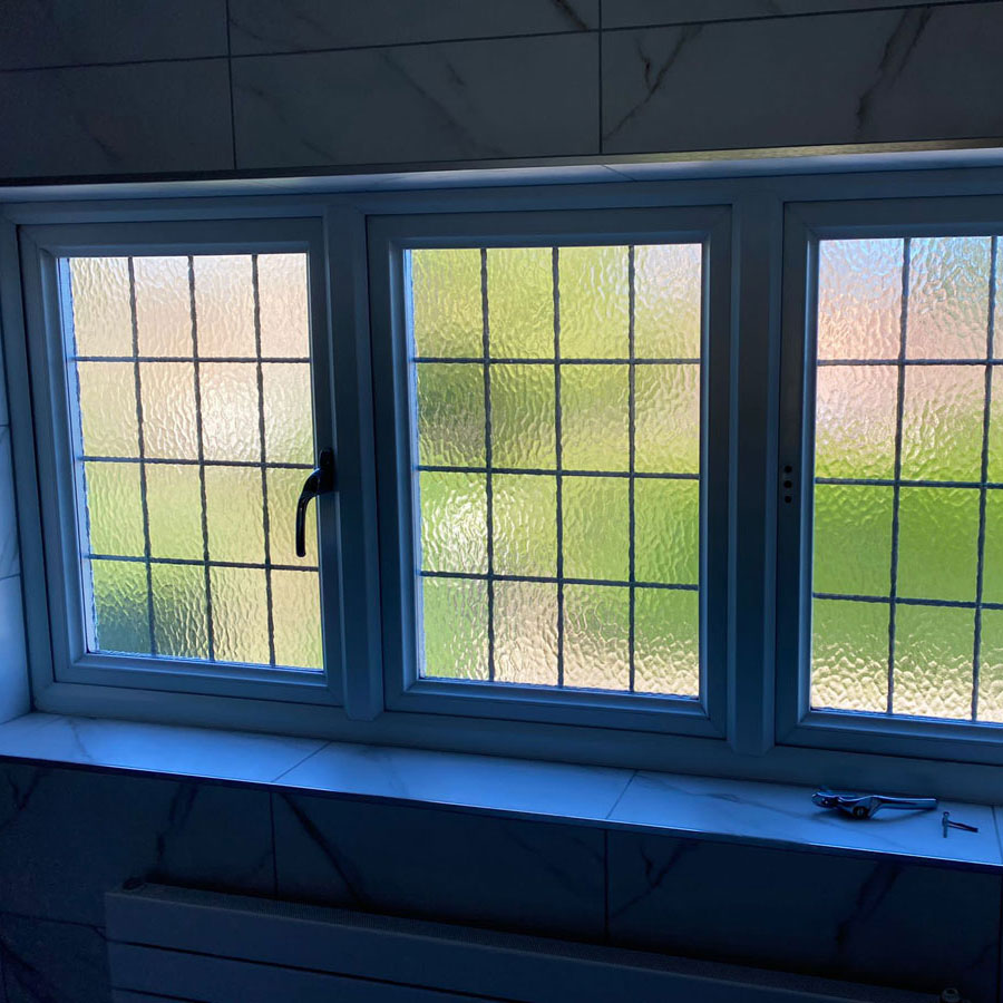 Older Style Square Leaded Glass Panes - Broxbourne - Misty Glaze